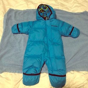 Columbia Baby Snow suite 3-6 months. Blue